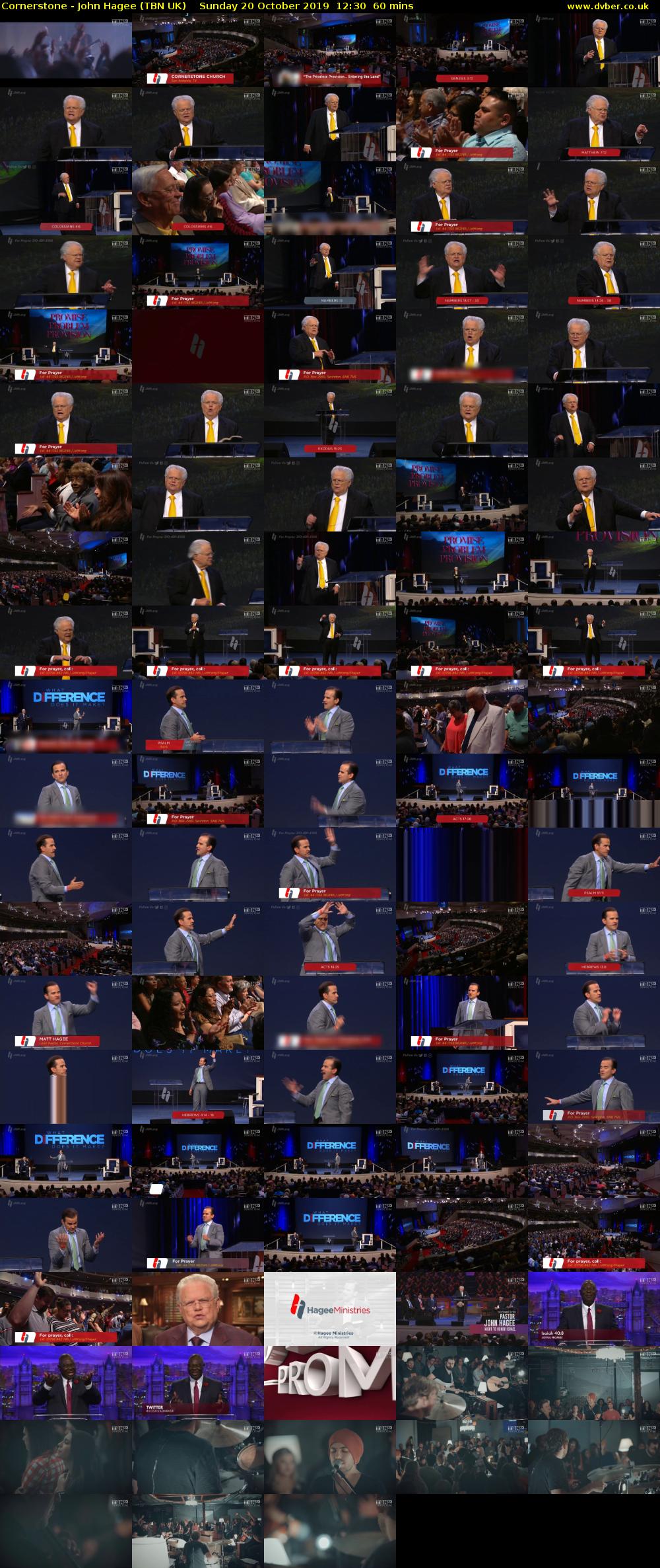 Cornerstone - John Hagee (TBN UK) Sunday 20 October 2019 12:30 - 13:30