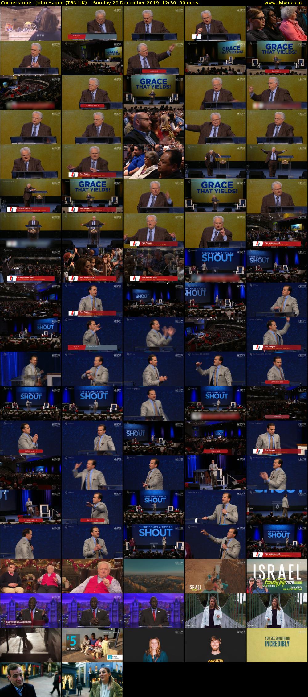 Cornerstone - John Hagee (TBN UK) Sunday 29 December 2019 12:30 - 13:30
