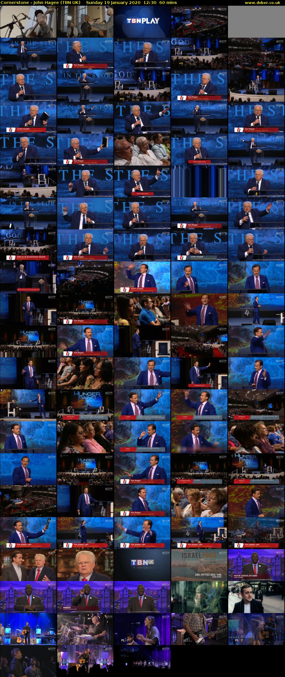 Cornerstone - John Hagee (TBN UK) Sunday 19 January 2020 12:30 - 13:30