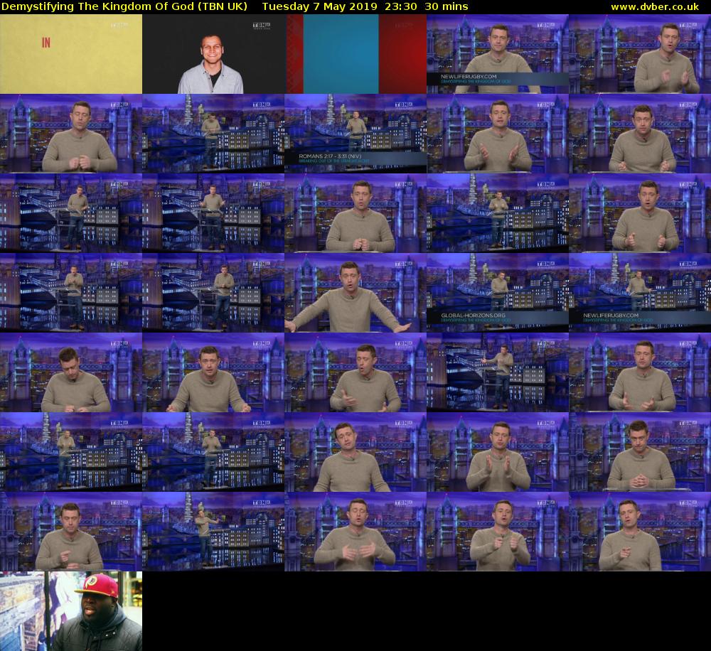 Demystifying The Kingdom Of God (TBN UK) Tuesday 7 May 2019 23:30 - 00:00