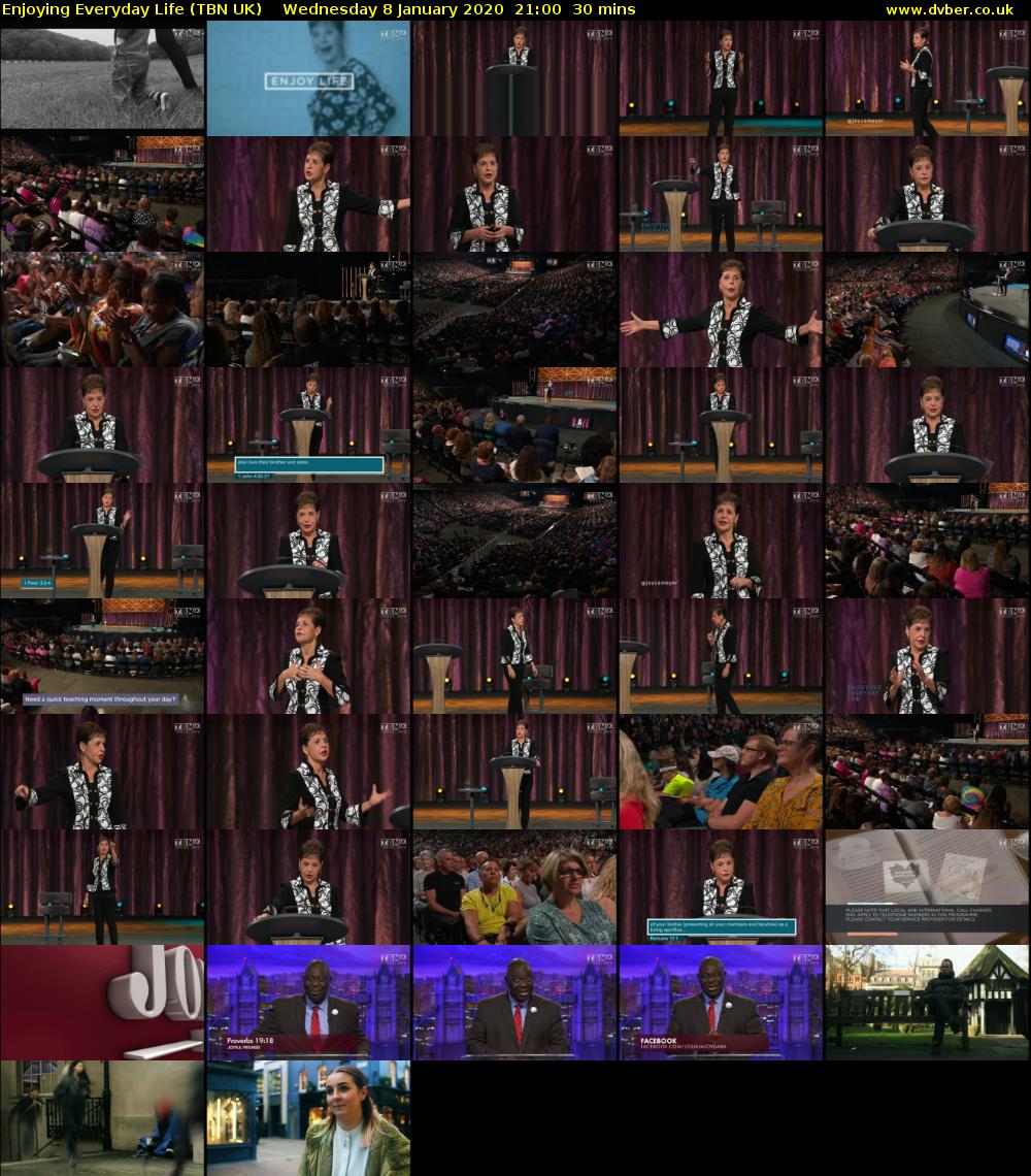 Enjoying Everyday Life (TBN UK) Wednesday 8 January 2020 21:00 - 21:30