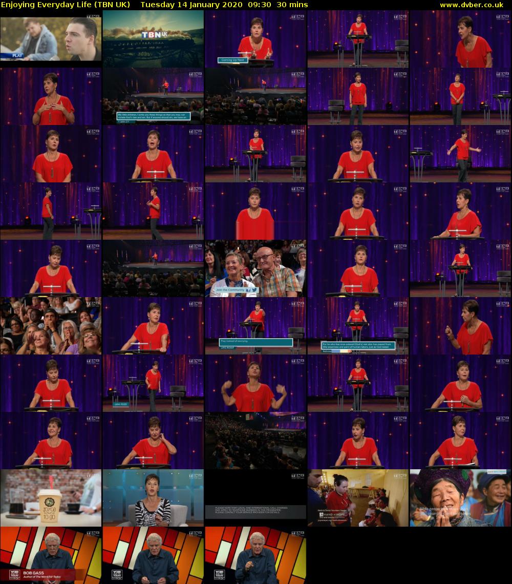 Enjoying Everyday Life (TBN UK) Tuesday 14 January 2020 09:30 - 10:00