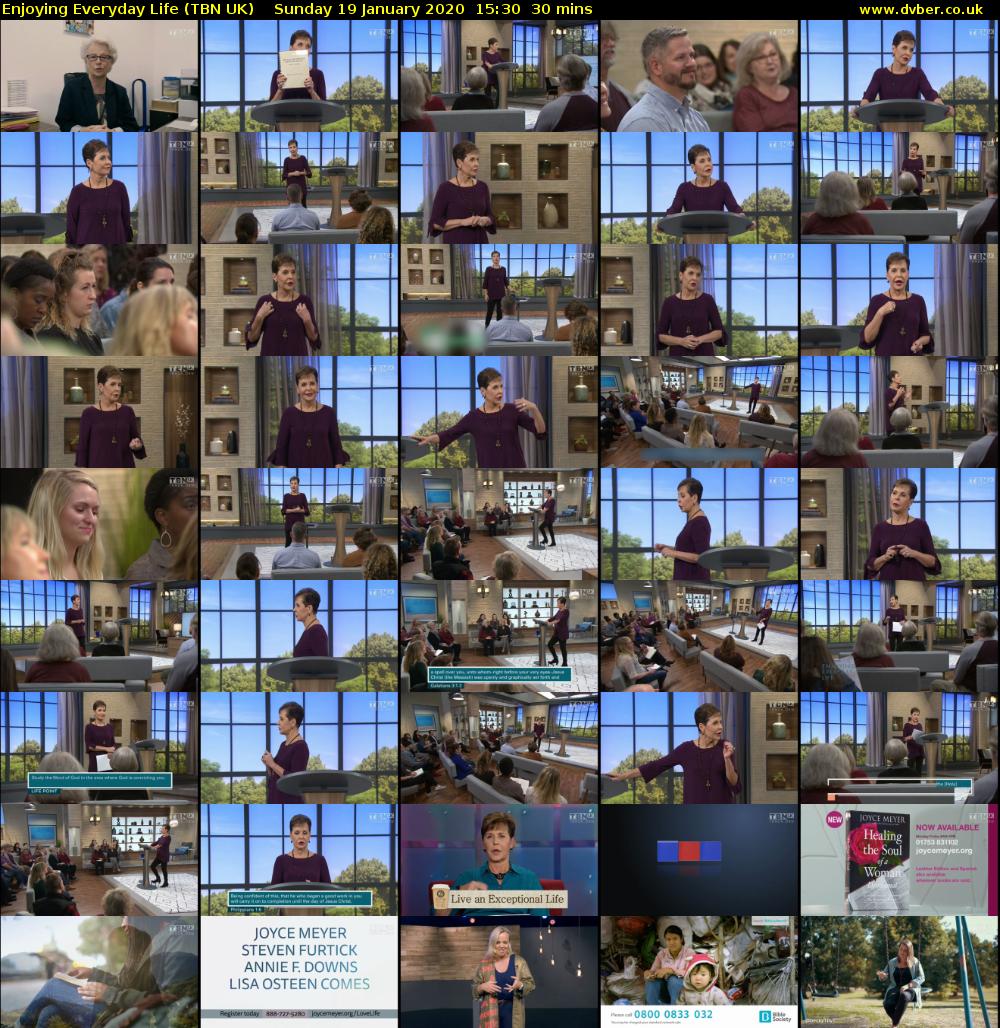 Enjoying Everyday Life (TBN UK) Sunday 19 January 2020 15:30 - 16:00