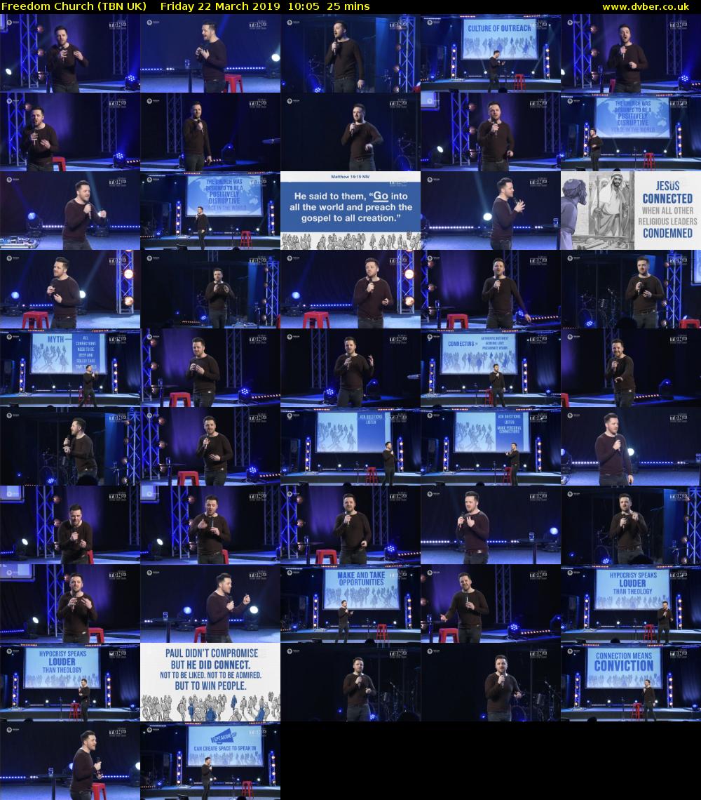 Freedom Church (TBN UK) Friday 22 March 2019 10:05 - 10:30