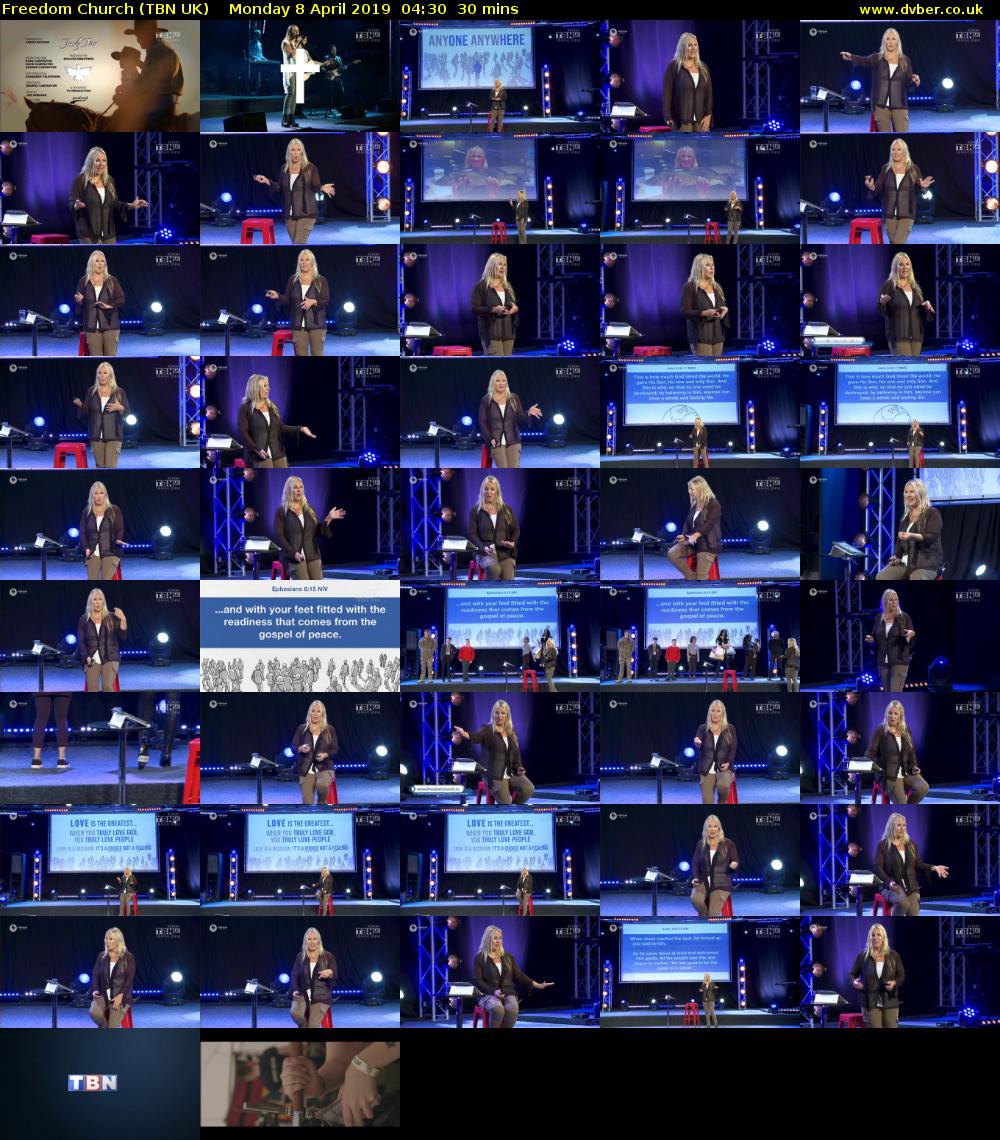 Freedom Church (TBN UK) Monday 8 April 2019 04:30 - 05:00