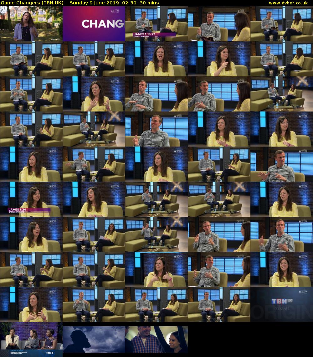 Game Changers (TBN UK) Sunday 9 June 2019 02:30 - 03:00