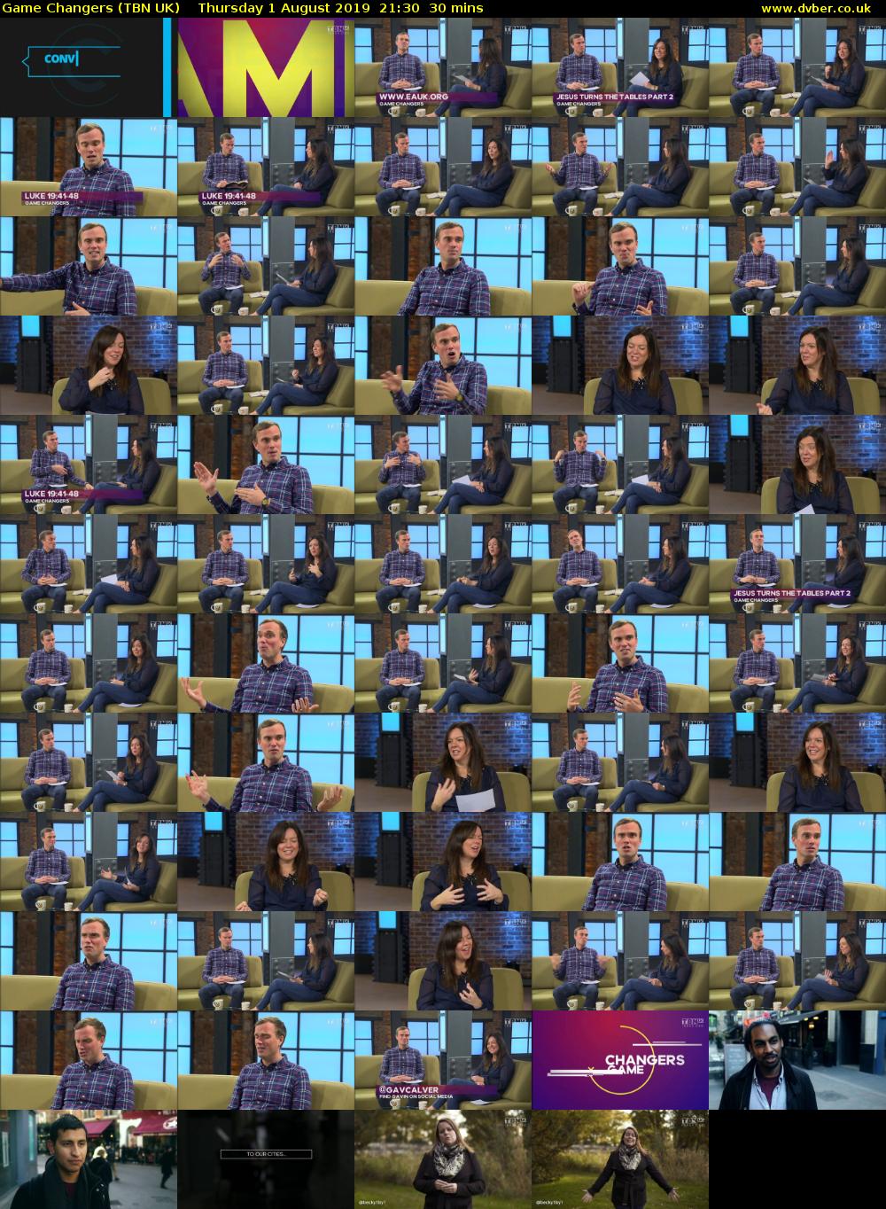Game Changers (TBN UK) Thursday 1 August 2019 21:30 - 22:00
