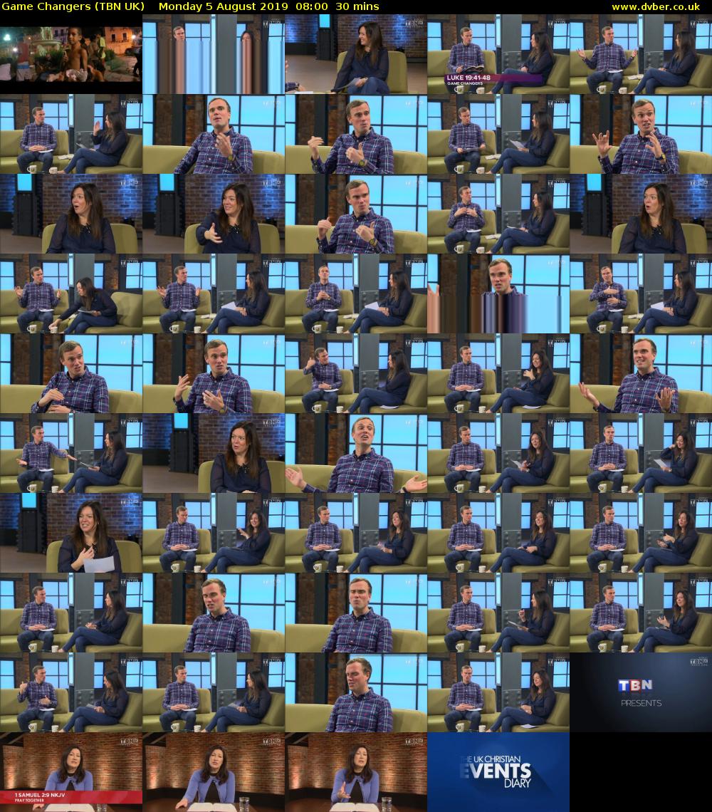Game Changers (TBN UK) Monday 5 August 2019 08:00 - 08:30
