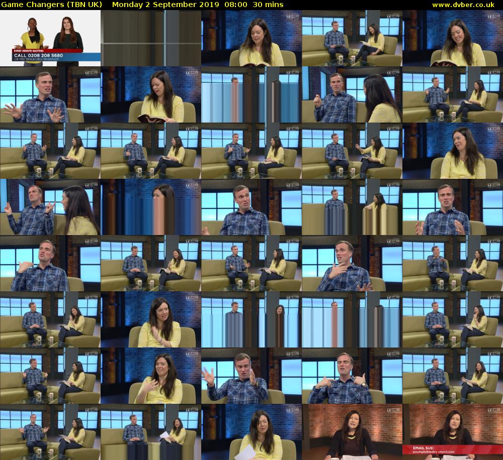 Game Changers (TBN UK) Monday 2 September 2019 08:00 - 08:30