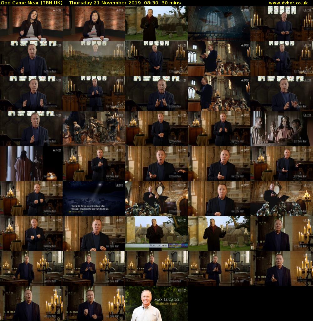 God Came Near (TBN UK) Thursday 21 November 2019 08:30 - 09:00