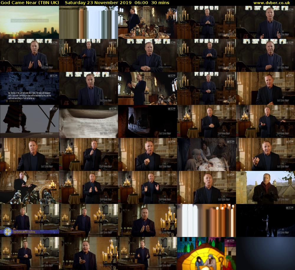 God Came Near (TBN UK) Saturday 23 November 2019 06:00 - 06:30