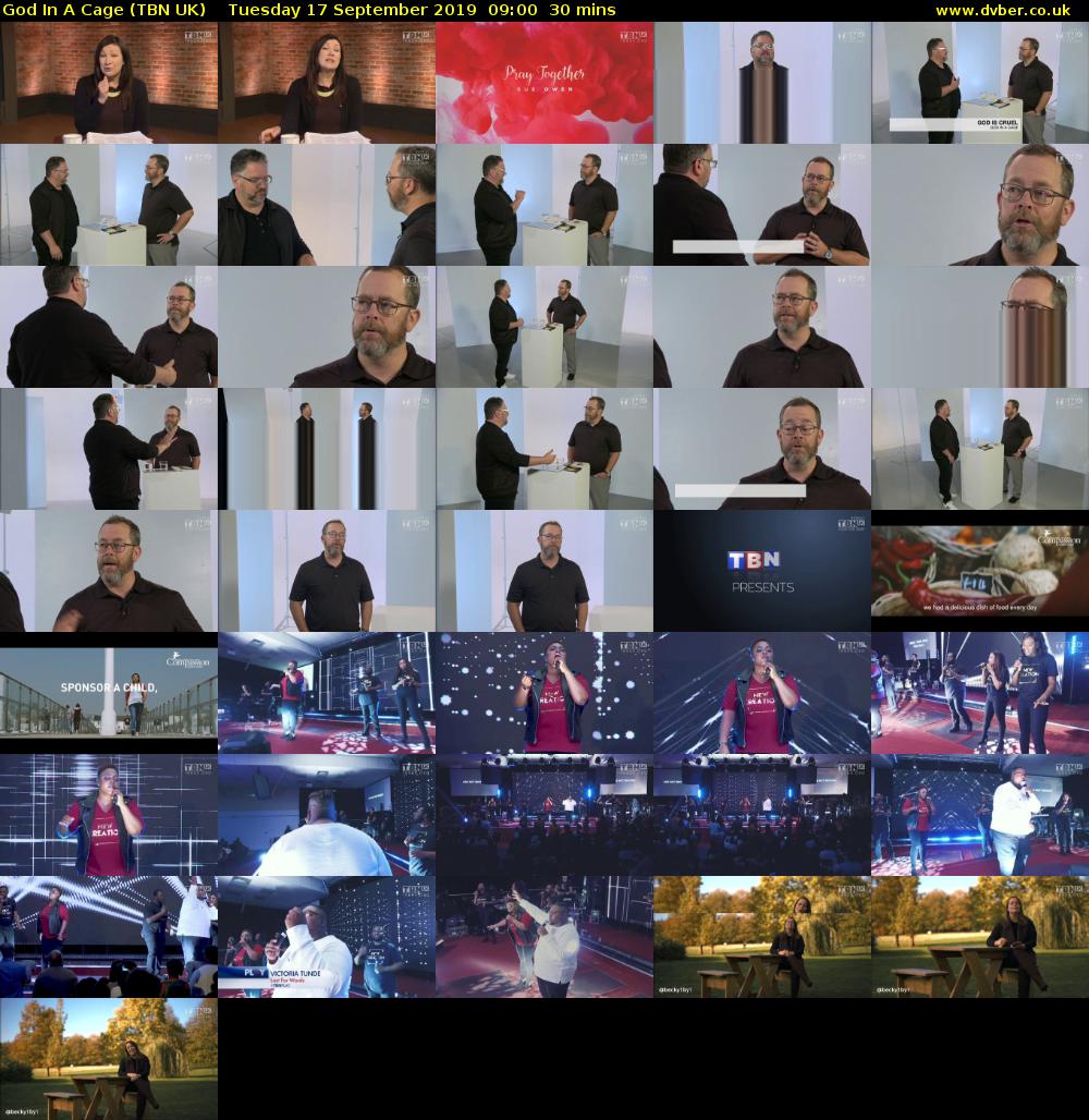 God In A Cage (TBN UK) Tuesday 17 September 2019 09:00 - 09:30