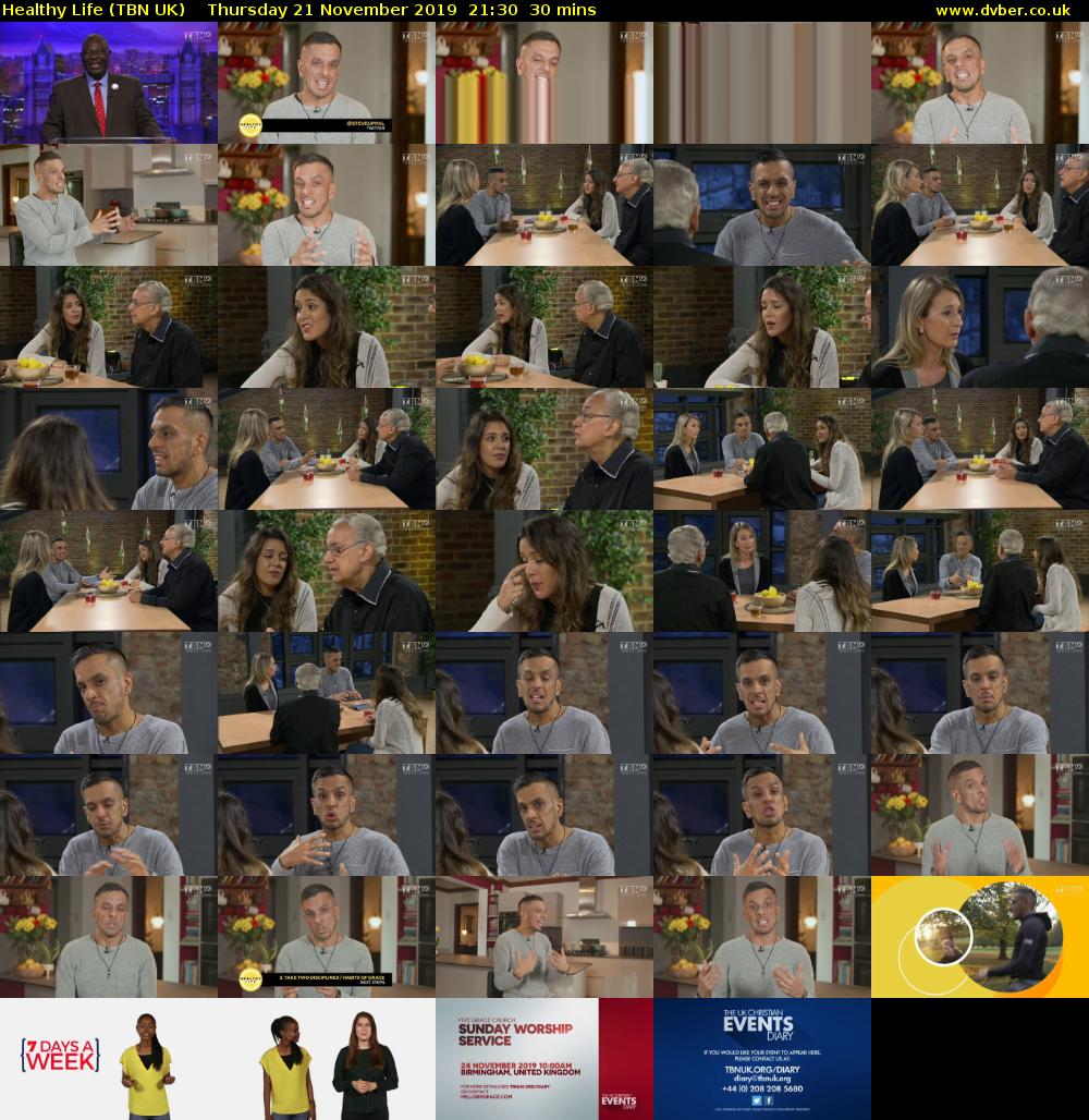 Healthy Life (TBN UK) Thursday 21 November 2019 21:30 - 22:00