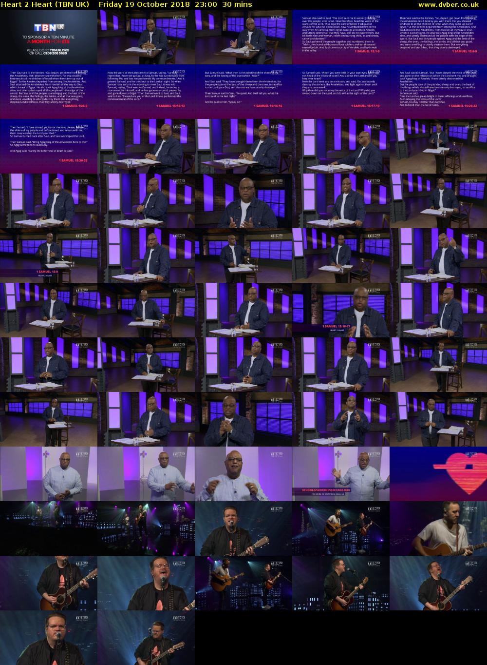 Heart 2 Heart (TBN UK) Friday 19 October 2018 23:00 - 23:30