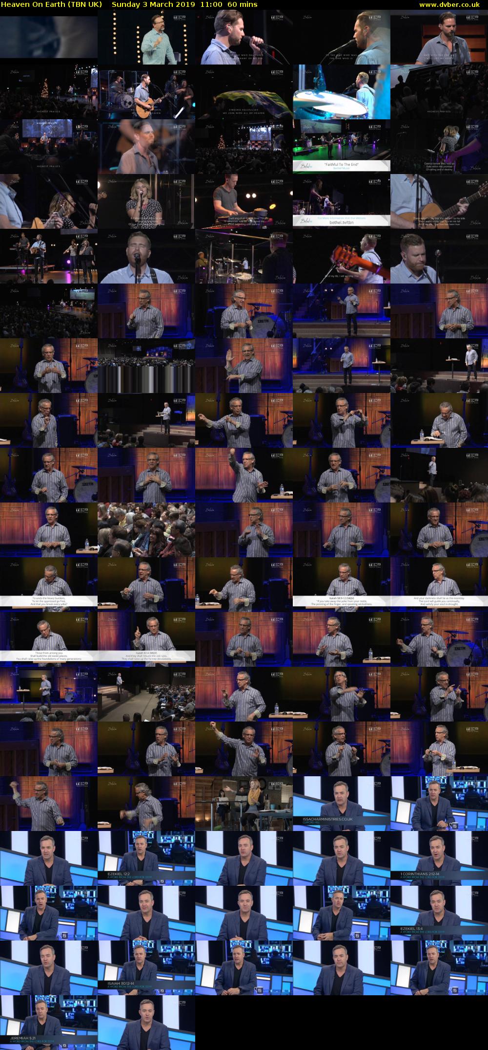 Heaven On Earth (TBN UK) Sunday 3 March 2019 11:00 - 12:00