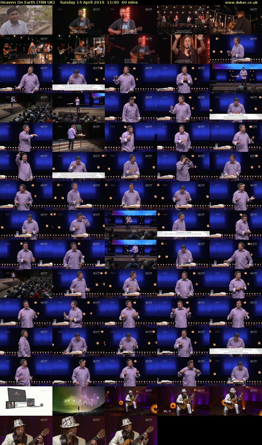 Heaven On Earth (TBN UK) Sunday 14 April 2019 11:00 - 12:00