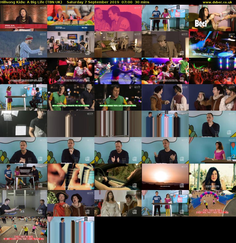 Hillsong Kids: A Big Life (TBN UK) Saturday 7 September 2019 07:00 - 07:30