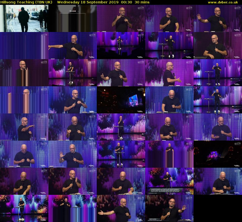 Hillsong Teaching (TBN UK) Wednesday 18 September 2019 00:30 - 01:00