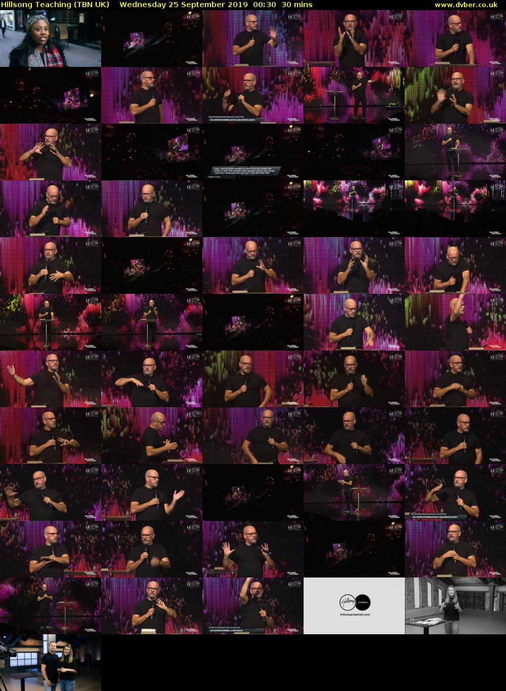 Hillsong Teaching (TBN UK) Wednesday 25 September 2019 00:30 - 01:00