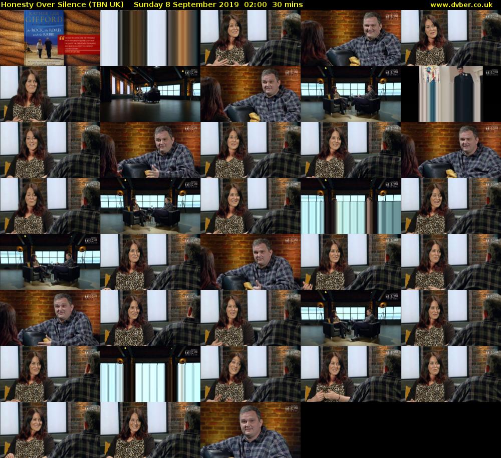 Honesty Over Silence (TBN UK) Sunday 8 September 2019 02:00 - 02:30
