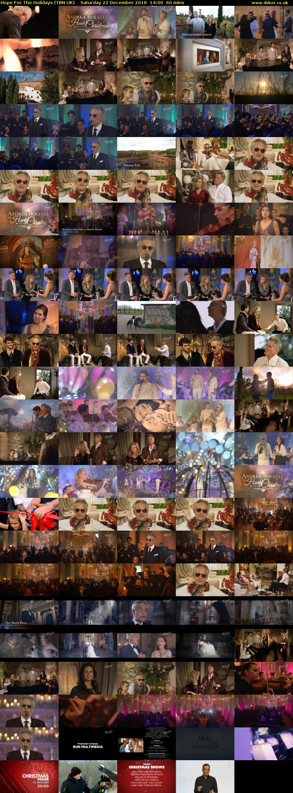 Hope For The Holidays (TBN UK) Saturday 22 December 2018 14:00 - 15:00