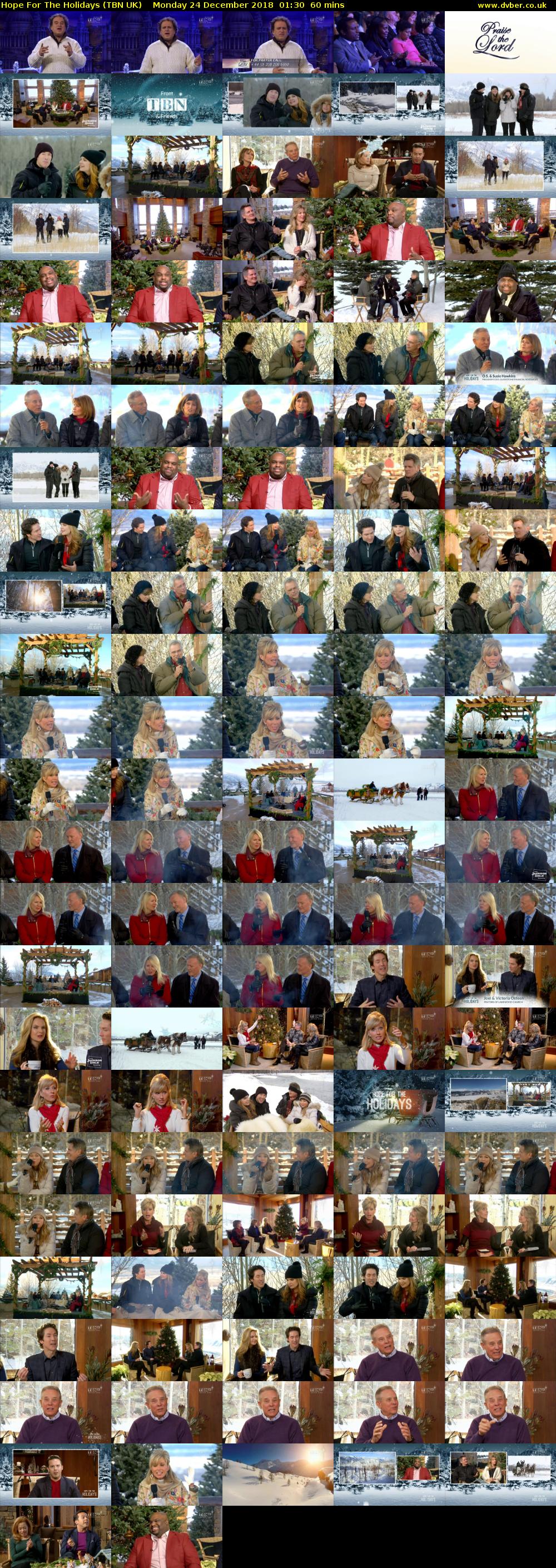 Hope For The Holidays (TBN UK) Monday 24 December 2018 01:30 - 02:30