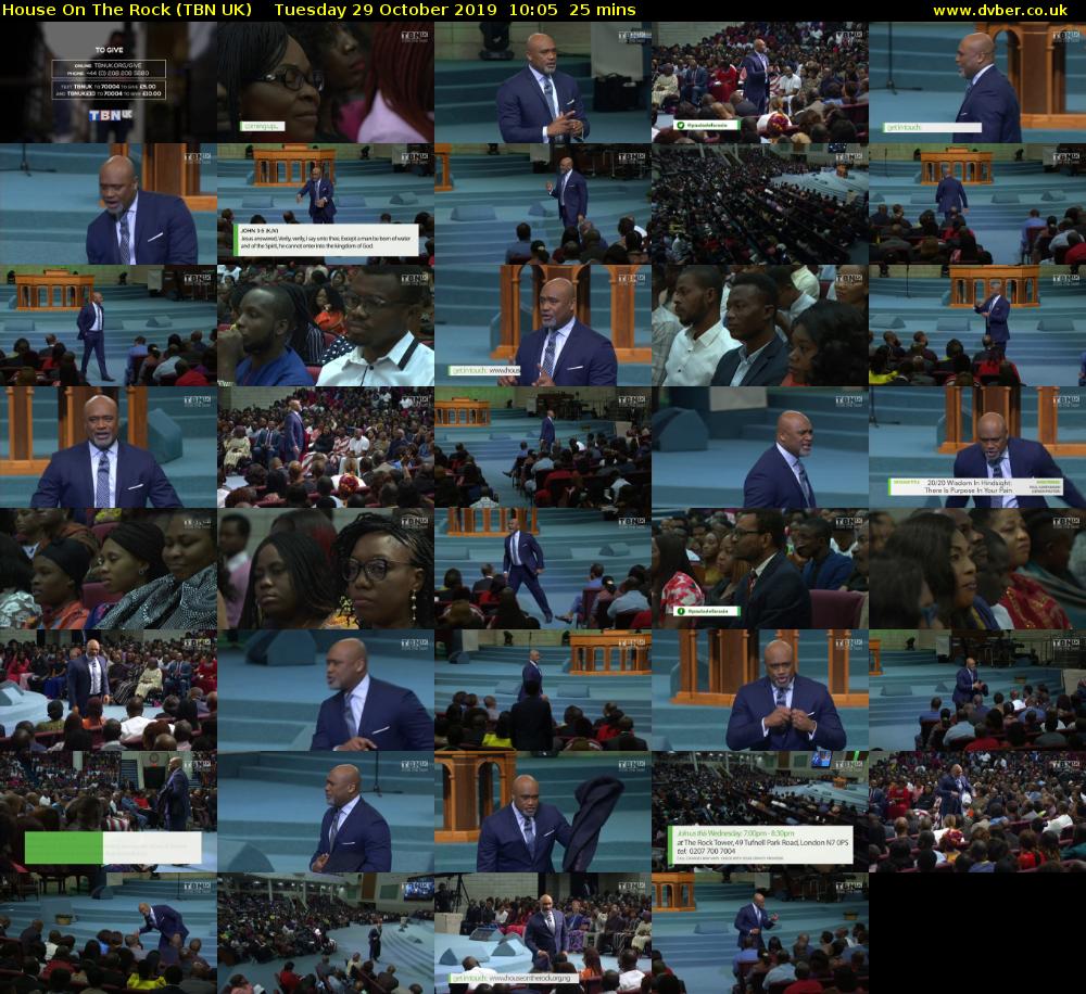 House On The Rock (TBN UK) Tuesday 29 October 2019 10:05 - 10:30