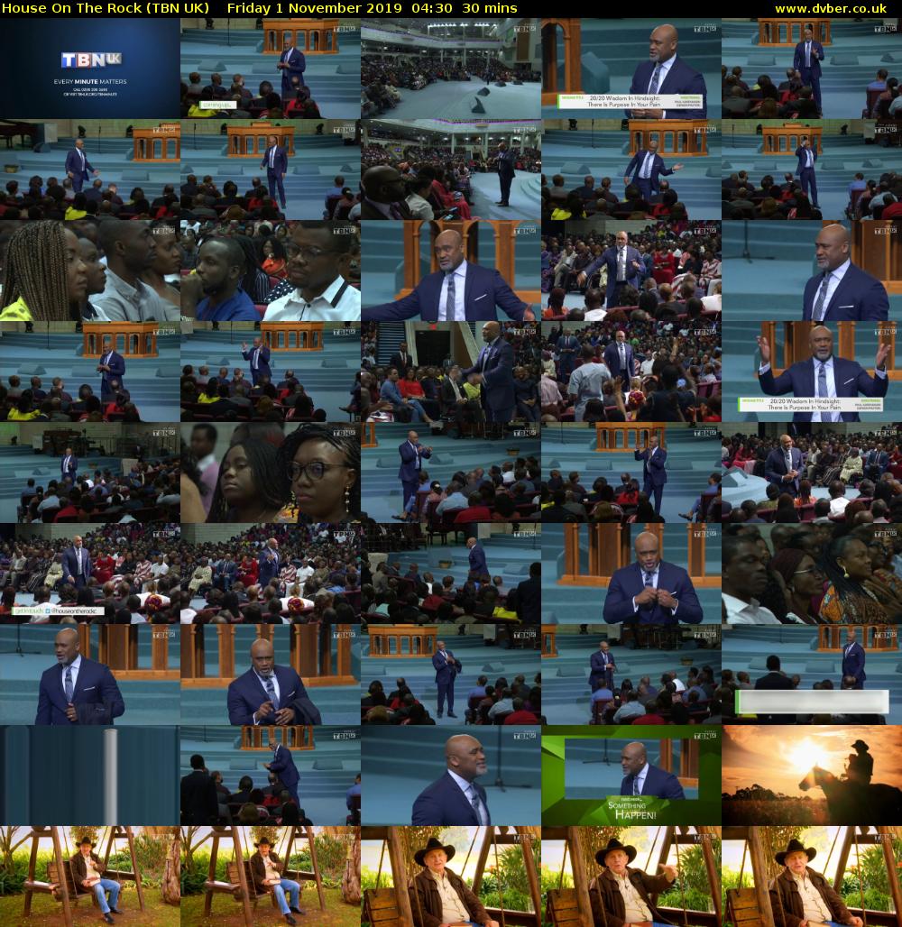 House On The Rock (TBN UK) Friday 1 November 2019 04:30 - 05:00