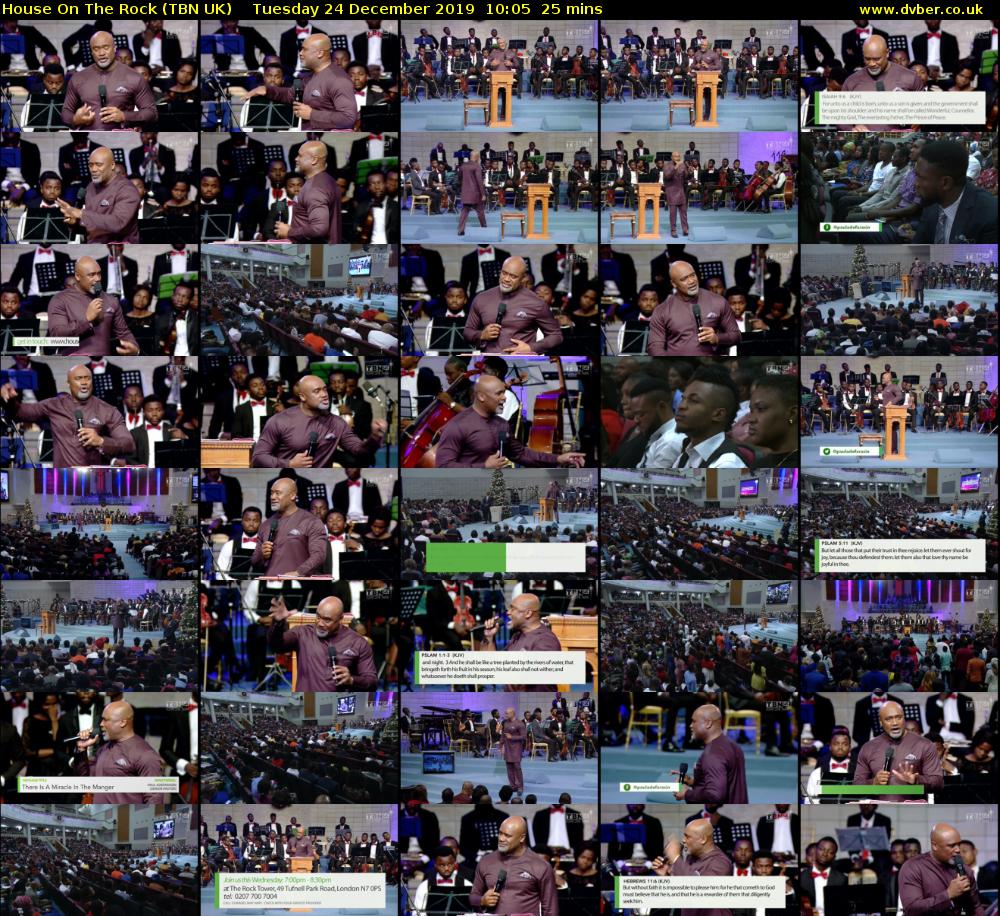 House On The Rock (TBN UK) Tuesday 24 December 2019 10:05 - 10:30