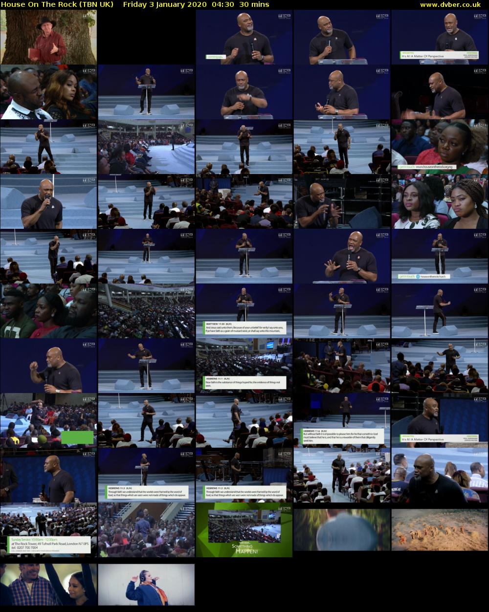 House On The Rock (TBN UK) Friday 3 January 2020 04:30 - 05:00