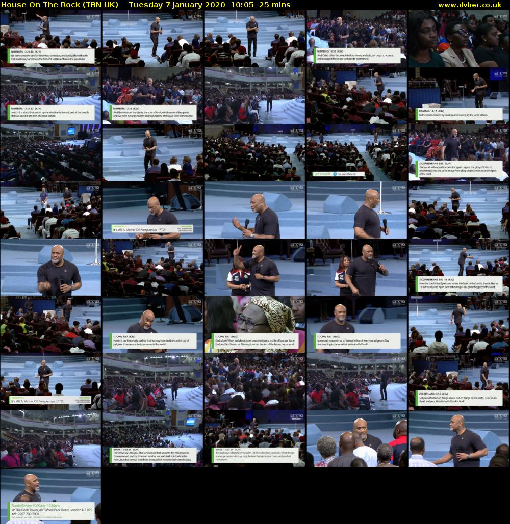 House On The Rock (TBN UK) Tuesday 7 January 2020 10:05 - 10:30