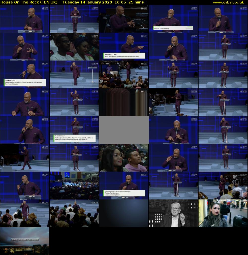 House On The Rock (TBN UK) Tuesday 14 January 2020 10:05 - 10:30