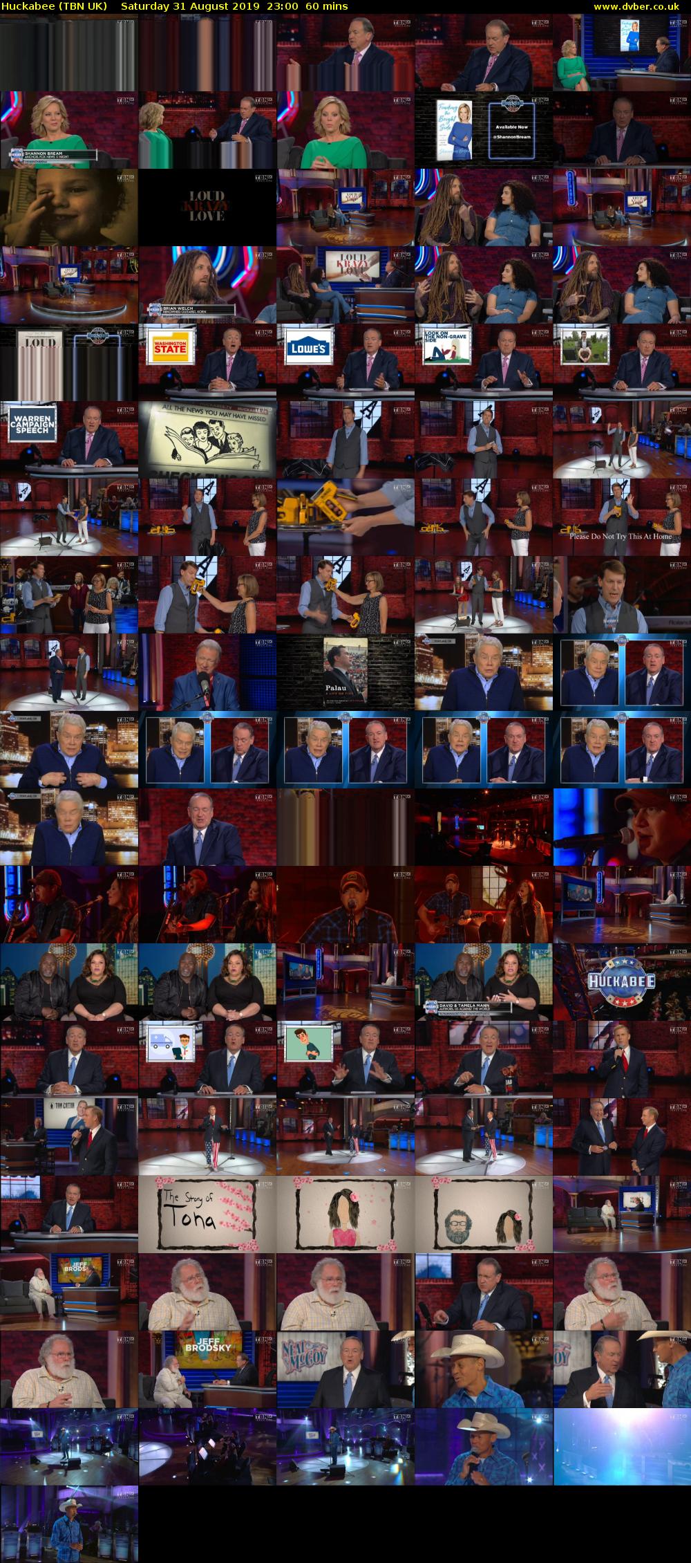 Huckabee (TBN UK) Saturday 31 August 2019 23:00 - 00:00