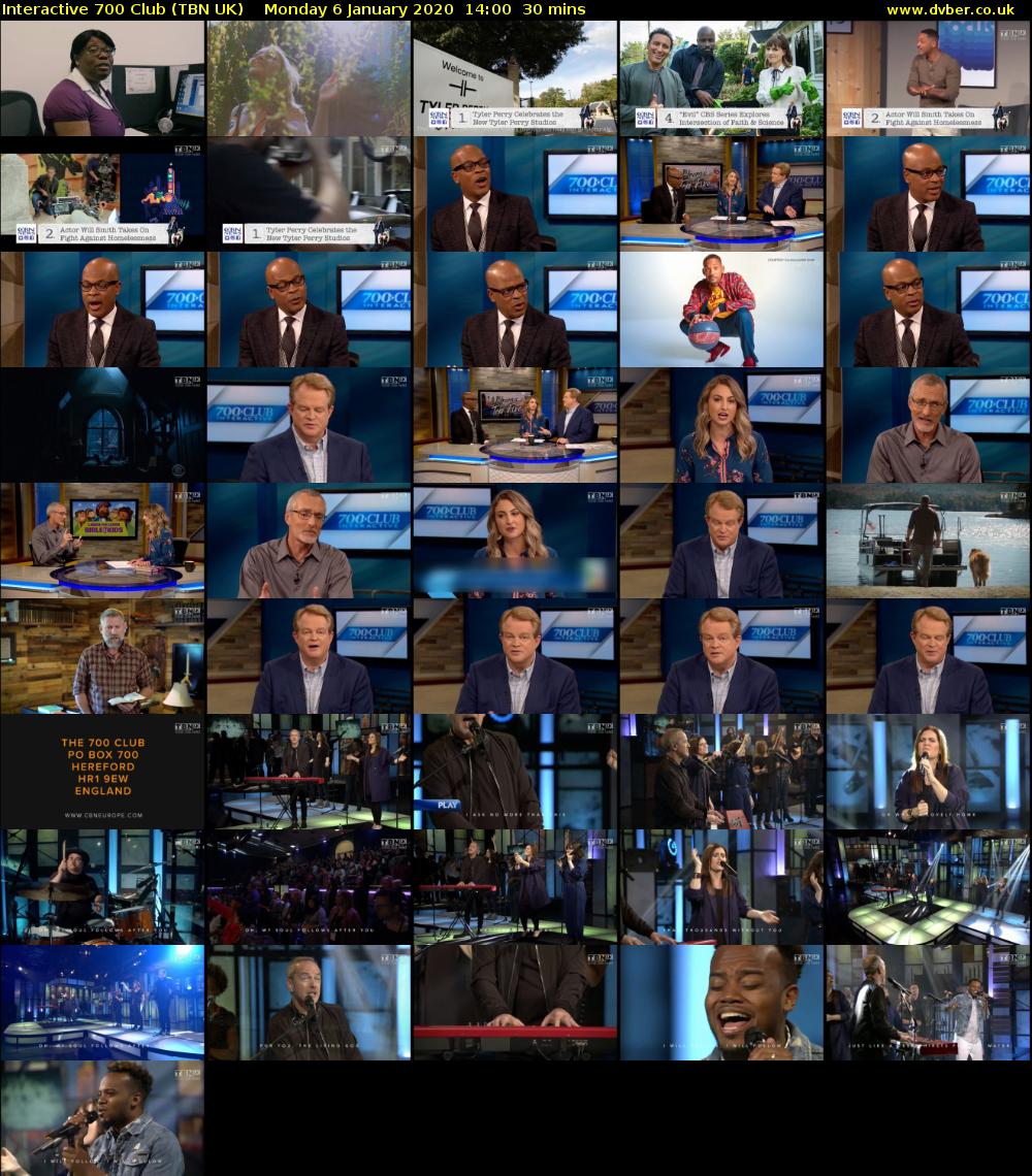 Interactive 700 Club (TBN UK) Monday 6 January 2020 14:00 - 14:30