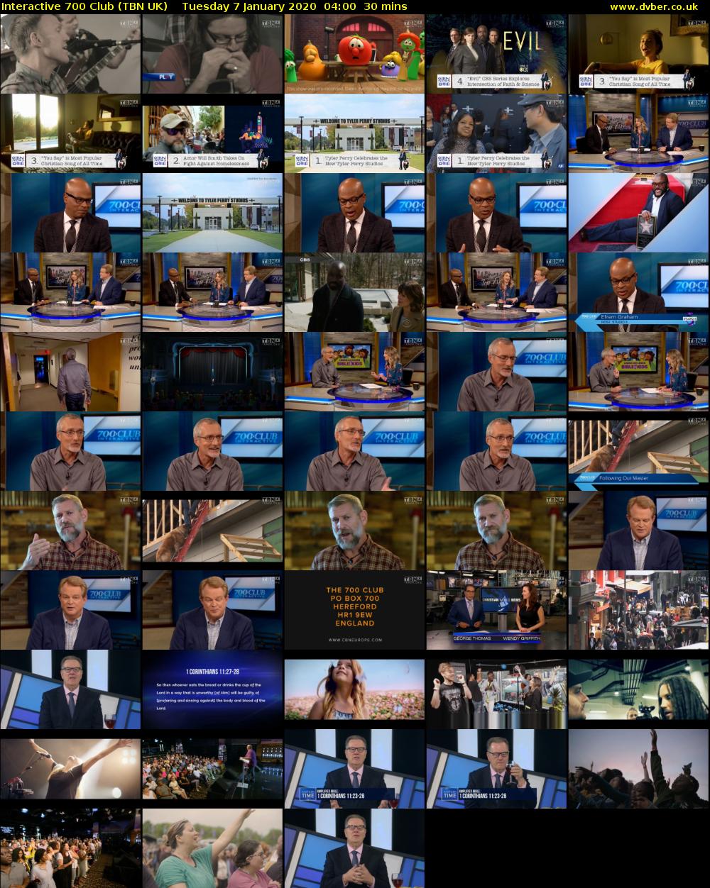 Interactive 700 Club (TBN UK) Tuesday 7 January 2020 04:00 - 04:30