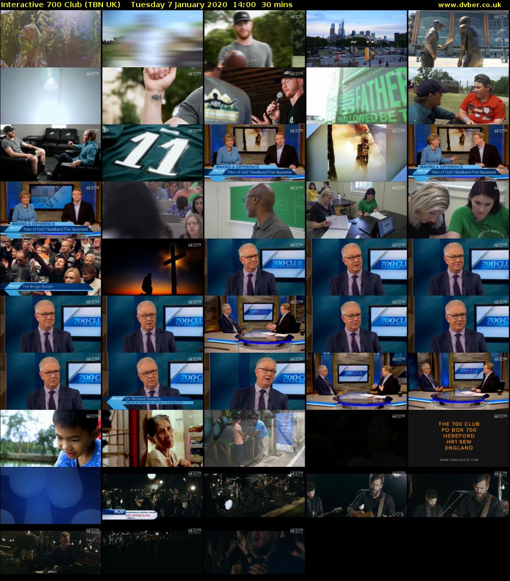 Interactive 700 Club (TBN UK) Tuesday 7 January 2020 14:00 - 14:30