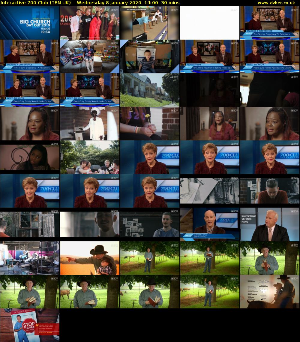 Interactive 700 Club (TBN UK) Wednesday 8 January 2020 14:00 - 14:30