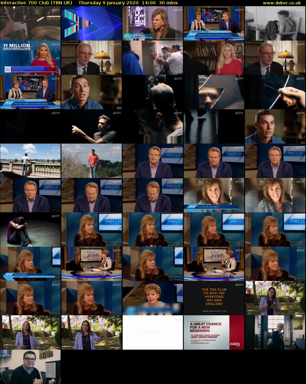 Interactive 700 Club (TBN UK) Thursday 9 January 2020 14:00 - 14:30