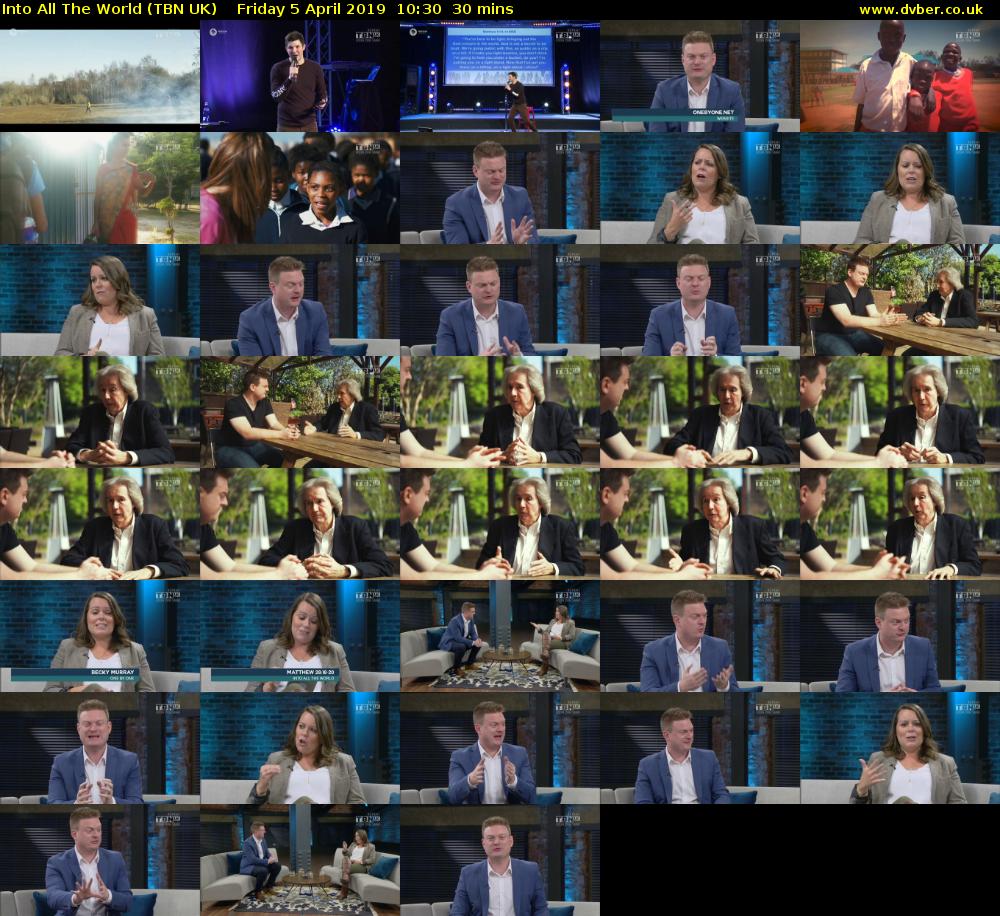 Into All The World (TBN UK) Friday 5 April 2019 10:30 - 11:00