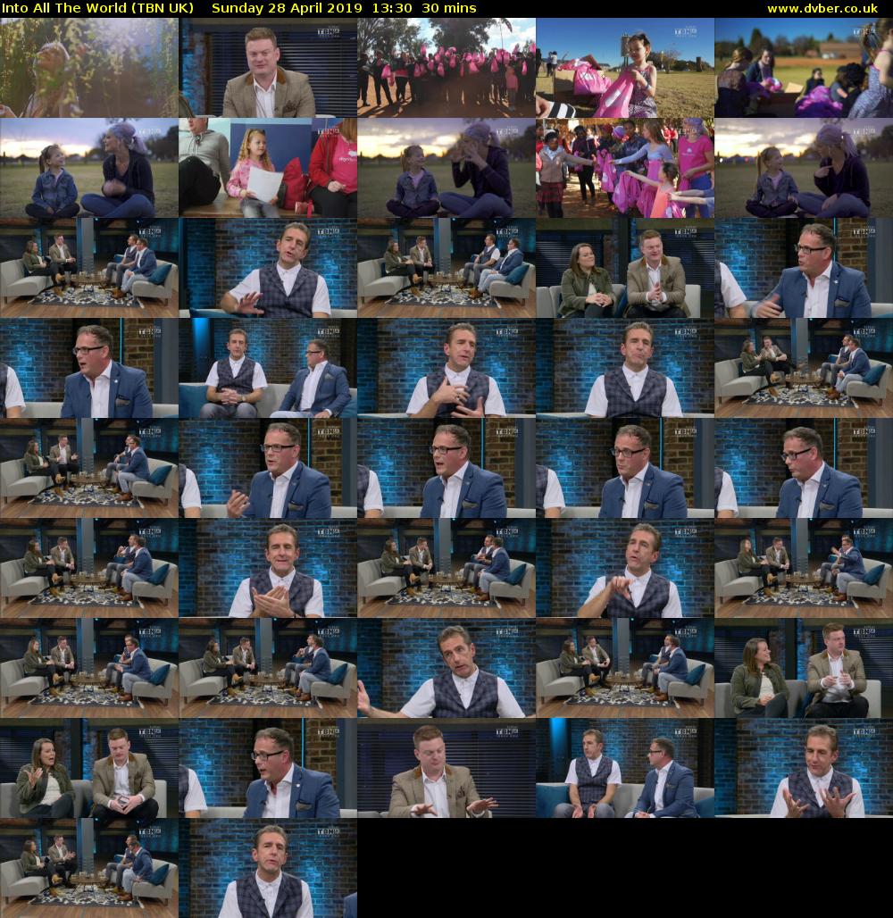 Into All The World (TBN UK) Sunday 28 April 2019 13:30 - 14:00