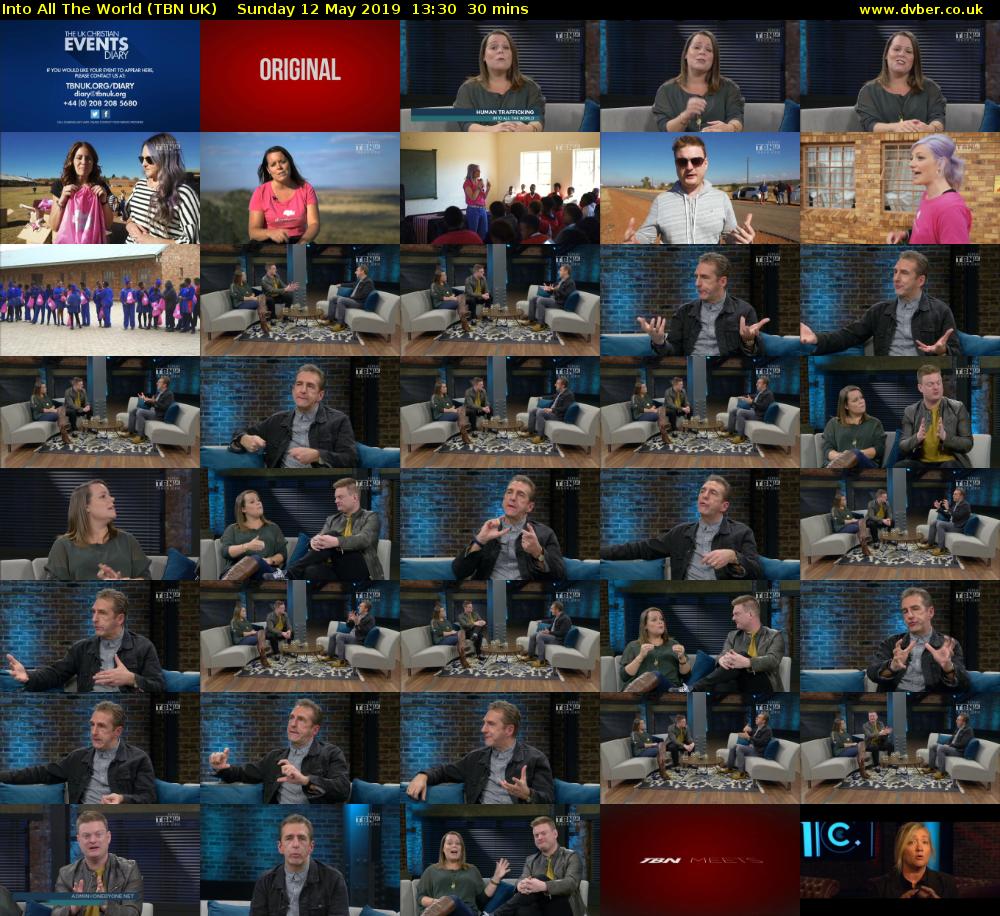 Into All The World (TBN UK) Sunday 12 May 2019 13:30 - 14:00