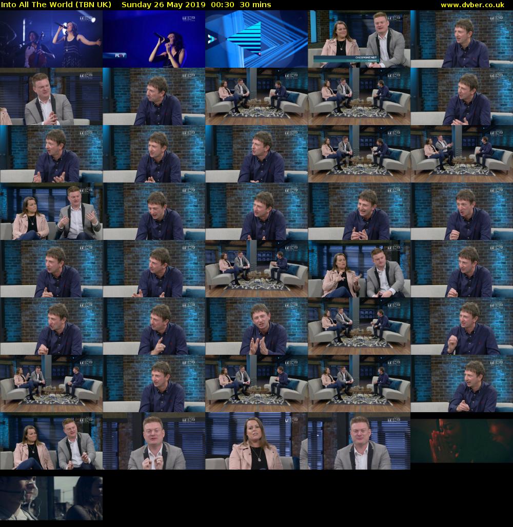 Into All The World (TBN UK) Sunday 26 May 2019 00:30 - 01:00