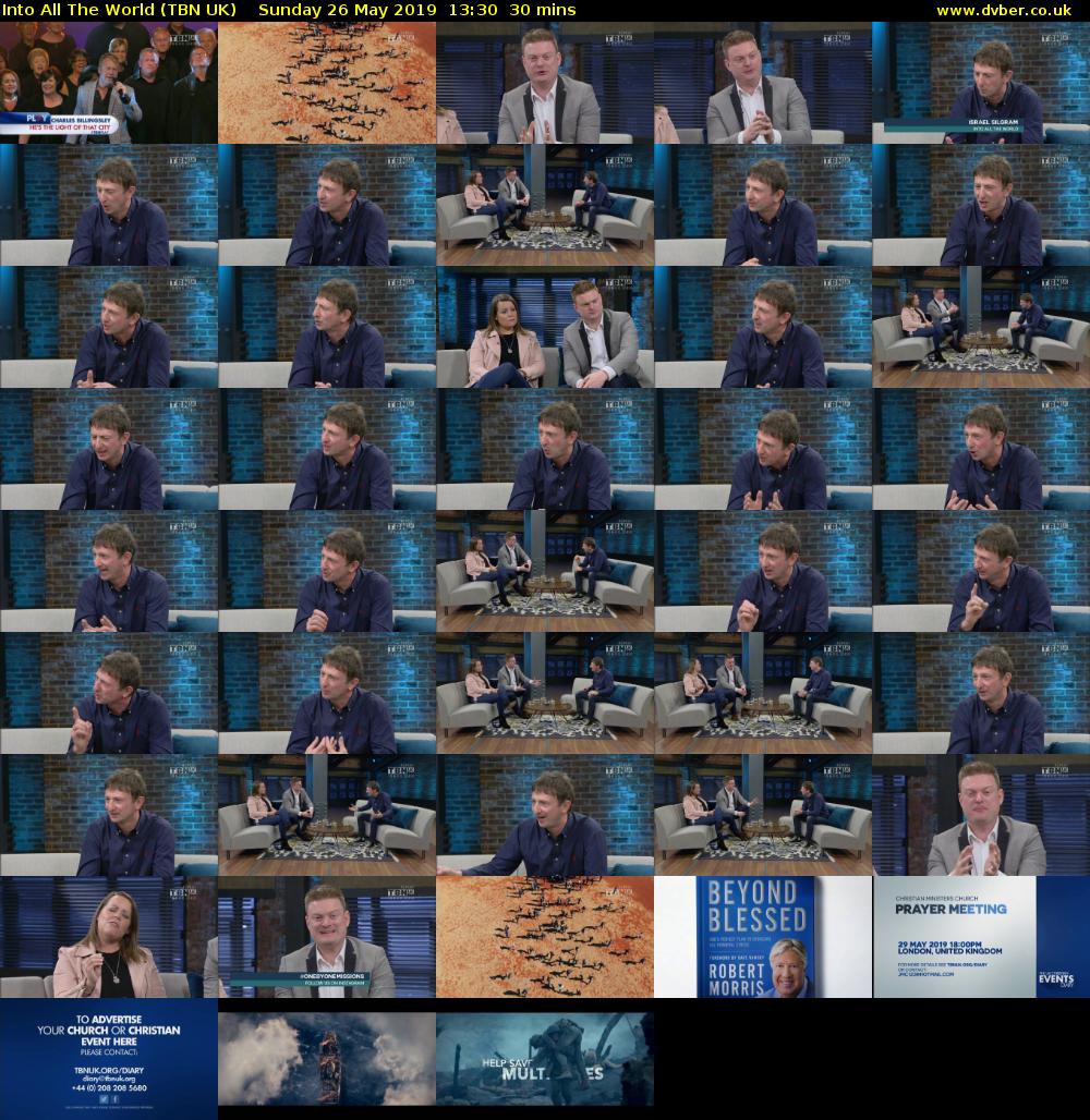 Into All The World (TBN UK) Sunday 26 May 2019 13:30 - 14:00