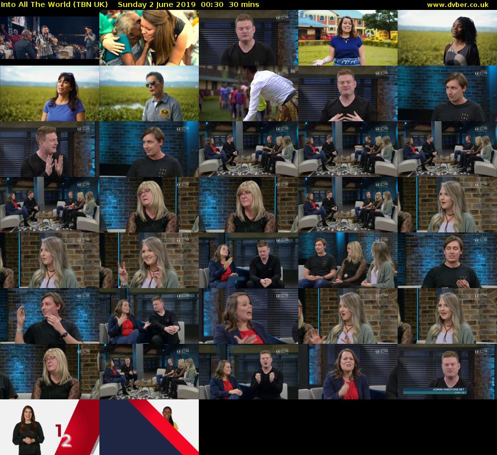 Into All The World (TBN UK) Sunday 2 June 2019 00:30 - 01:00