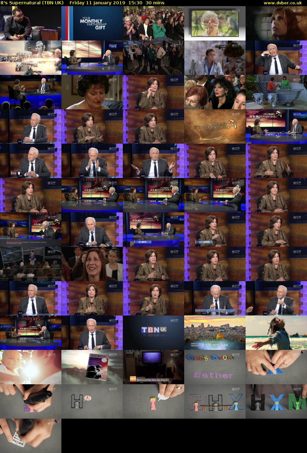It's Supernatural (TBN UK) Friday 11 January 2019 15:30 - 16:00