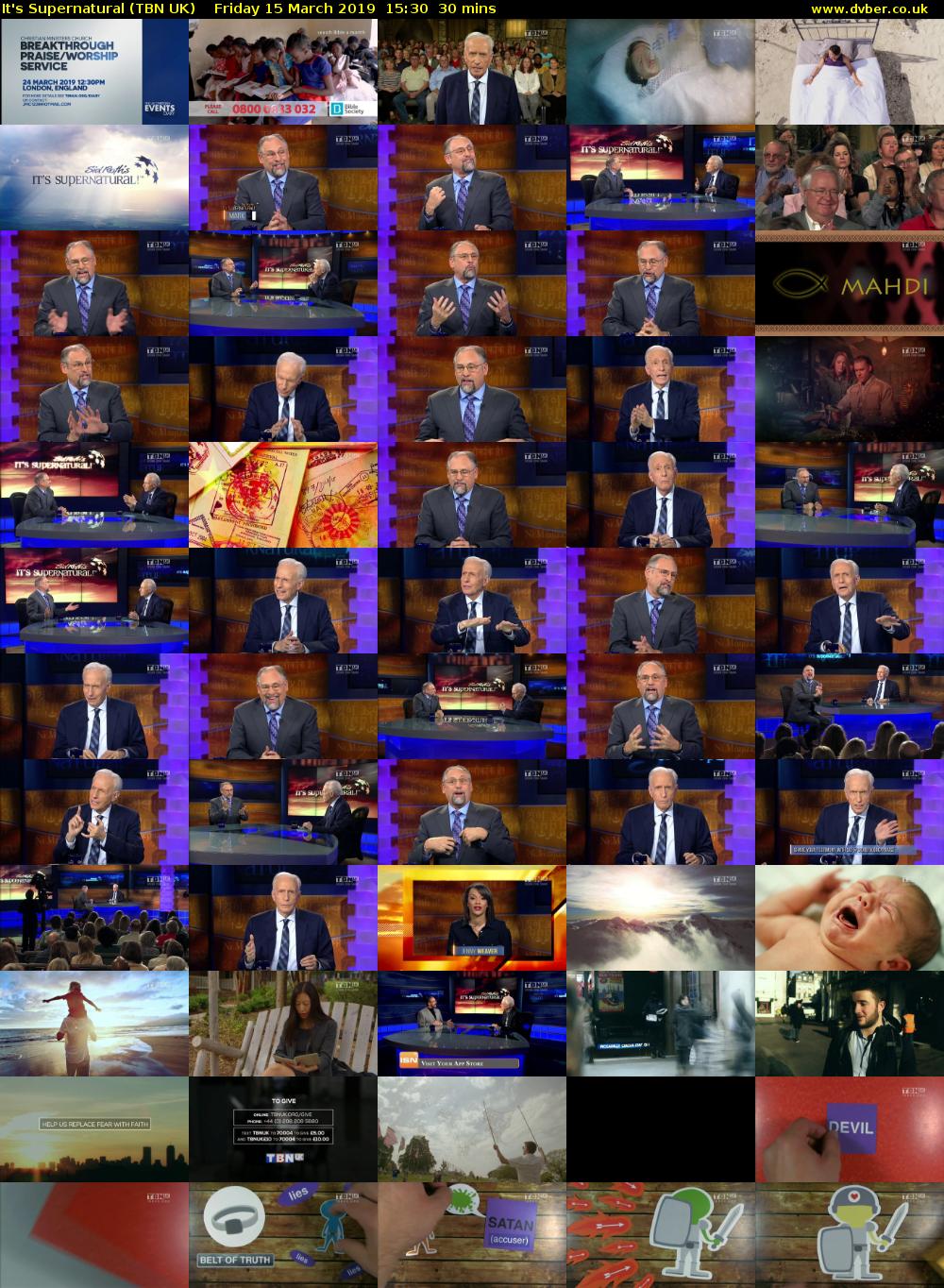 It's Supernatural (TBN UK) Friday 15 March 2019 15:30 - 16:00