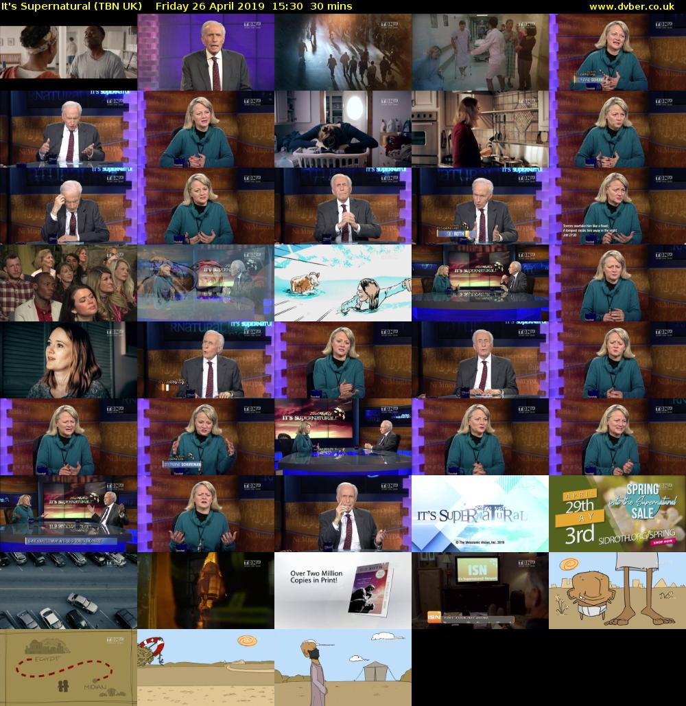 It's Supernatural (TBN UK) Friday 26 April 2019 15:30 - 16:00