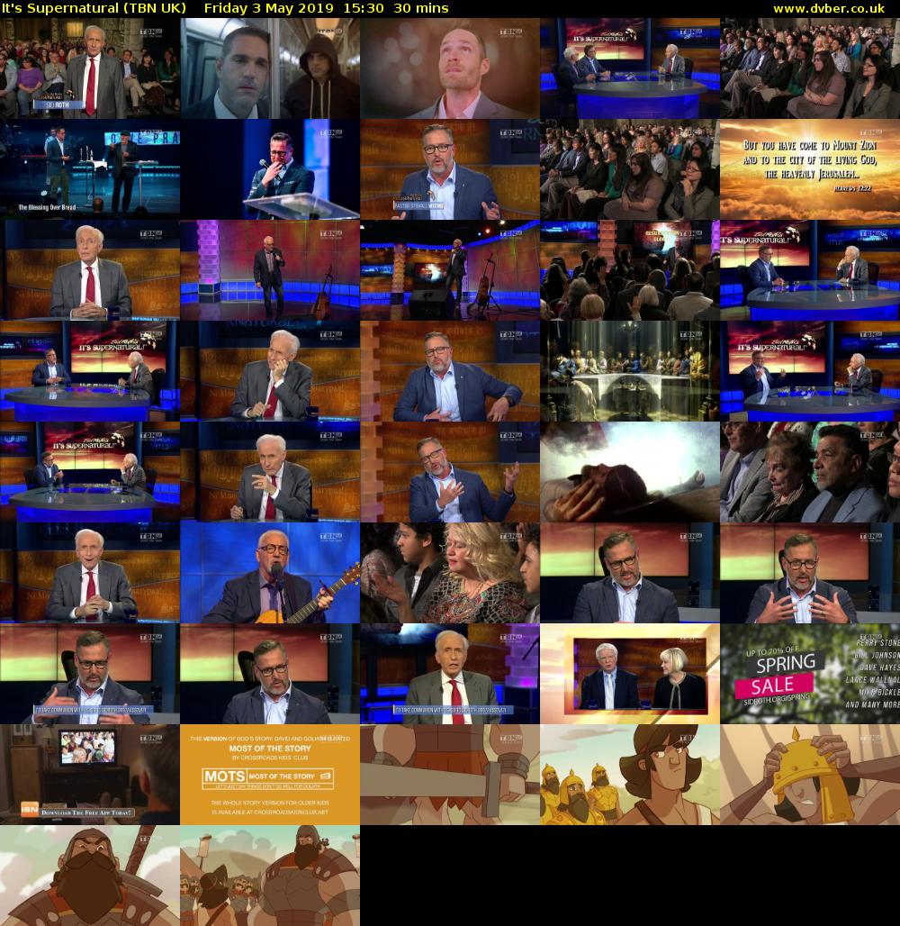It's Supernatural (TBN UK) Friday 3 May 2019 15:30 - 16:00