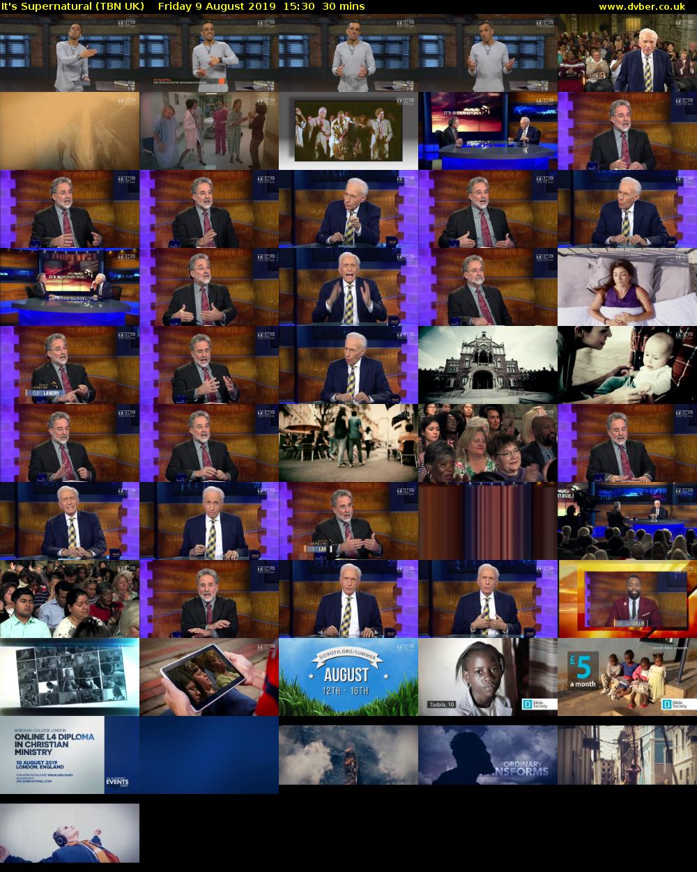 It's Supernatural (TBN UK) Friday 9 August 2019 15:30 - 16:00