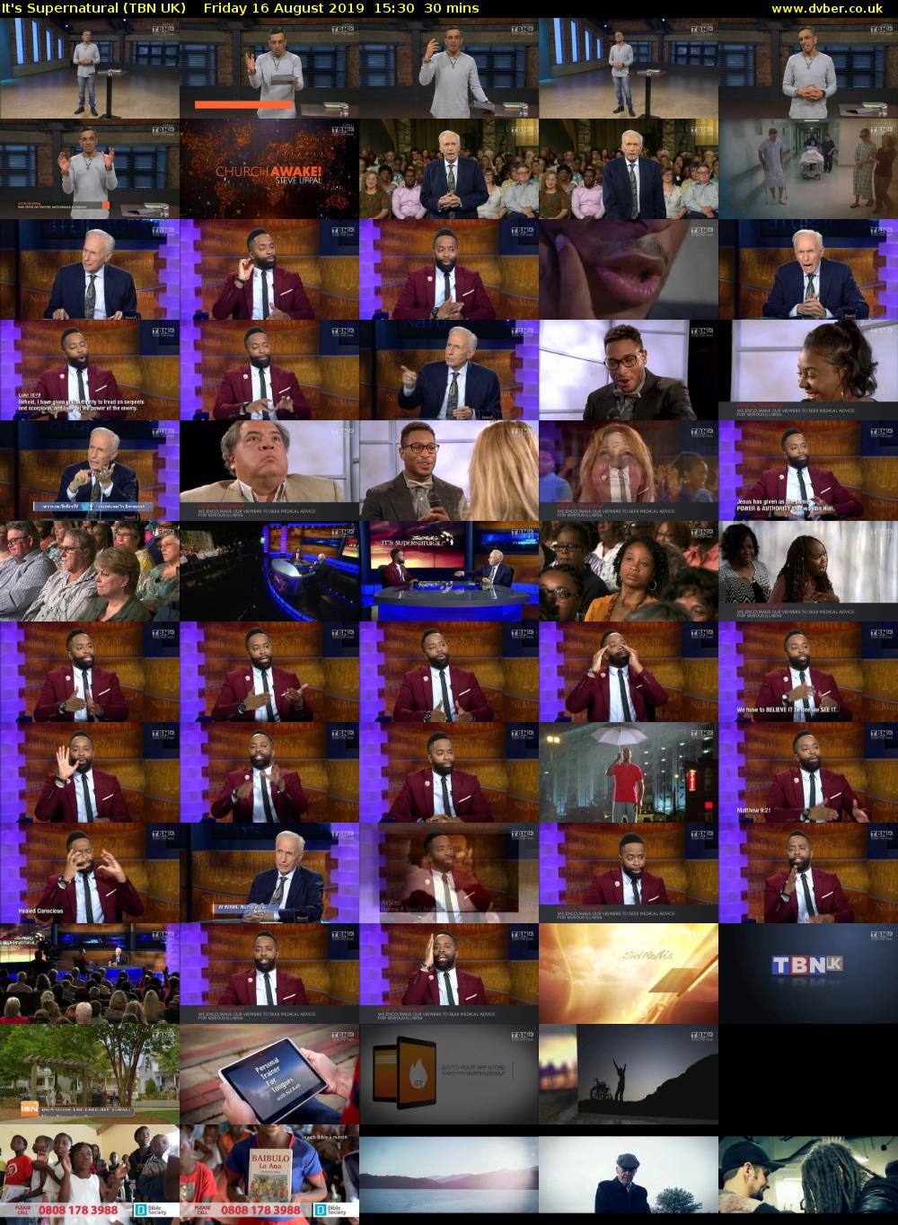 It's Supernatural (TBN UK) Friday 16 August 2019 15:30 - 16:00